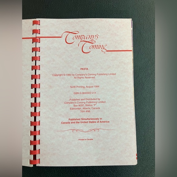 2/$20 Jean Pare Company's Coming PASTA - Vintage Edition 1994 - Picture 4 of 4